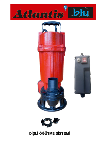 Atlantis OGUTUCU  2.2T    3Hp 380V  Tam Öğütücü Parçalayıcı Foseptik Pompa