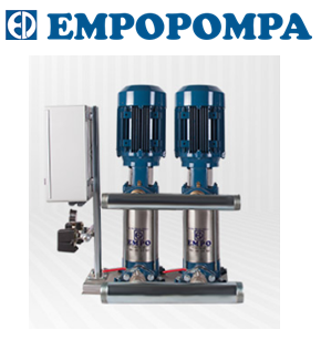Empo EMH-24 2x8 T 15hp 380v İki Pompalı Paket Hidrofor